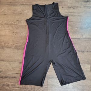 Shein 1 piece biker short with pink side panel plus size 3X